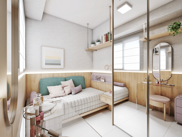 Quarto das histórias no decorado do Colina das Amoras Residencial Clube.