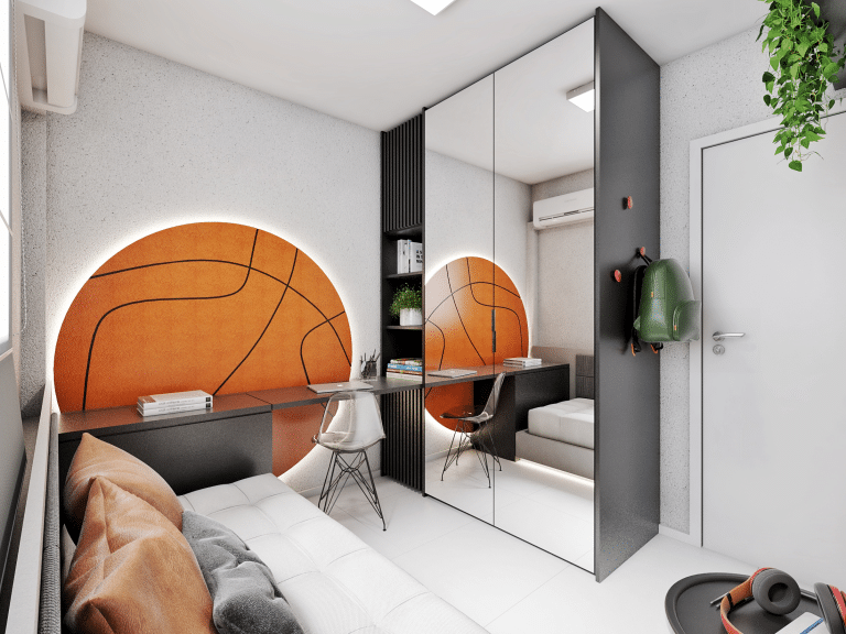 Quarto das histórias no decorado do Colina das Amoras Residencial Clube.